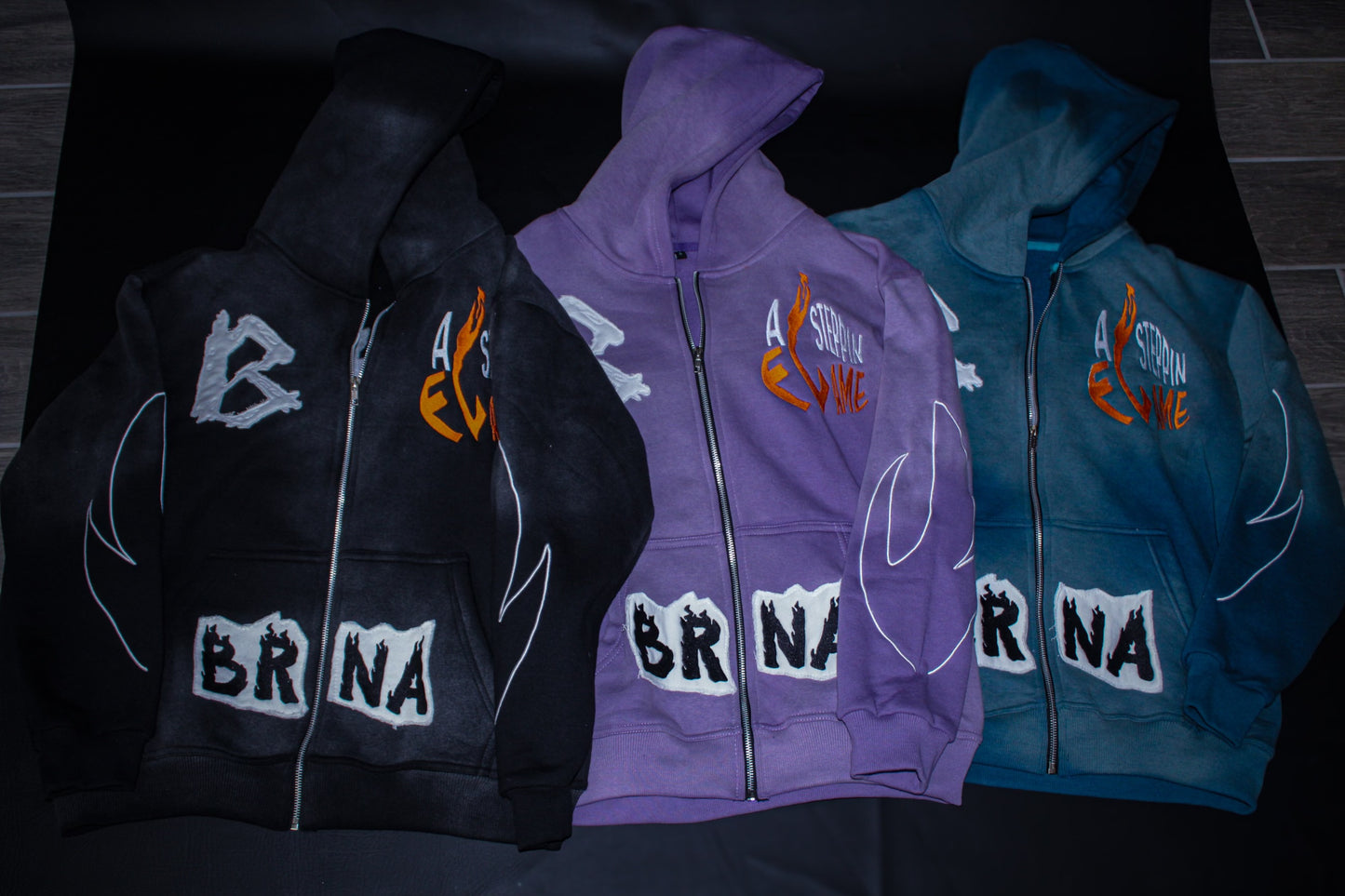 BRNA “Asf” zip up jackets